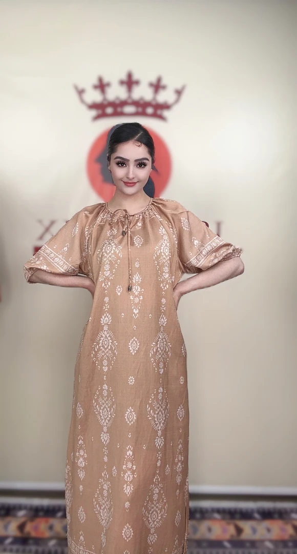 【皇后1】isilhanish ｜2025最新款亚麻宽松连衣裙8003