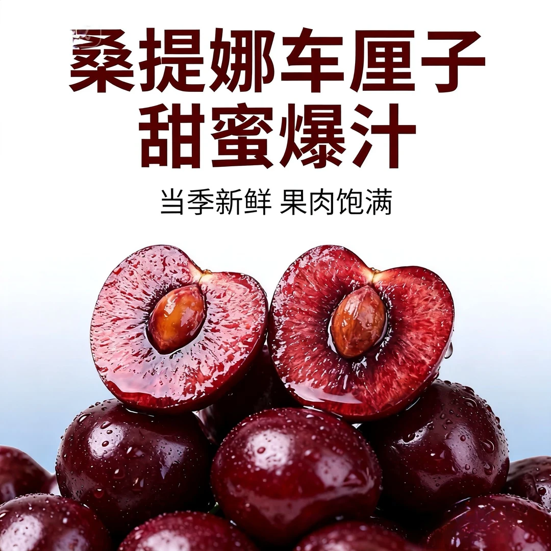 海运智利桑缇娜车厘子 新鲜头茬XL级 包邮到家内附果径卡