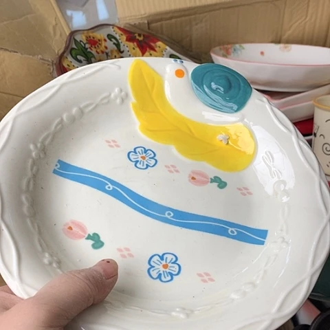 盘陶瓷制品满25拼单发货默认微瑕