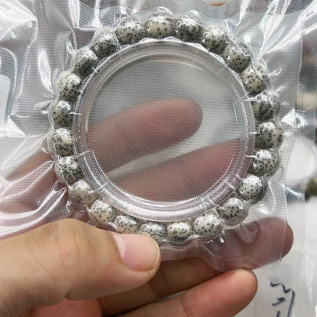 星月菩提手串62灭火糯冰月留白石玉星月菩提单圈10