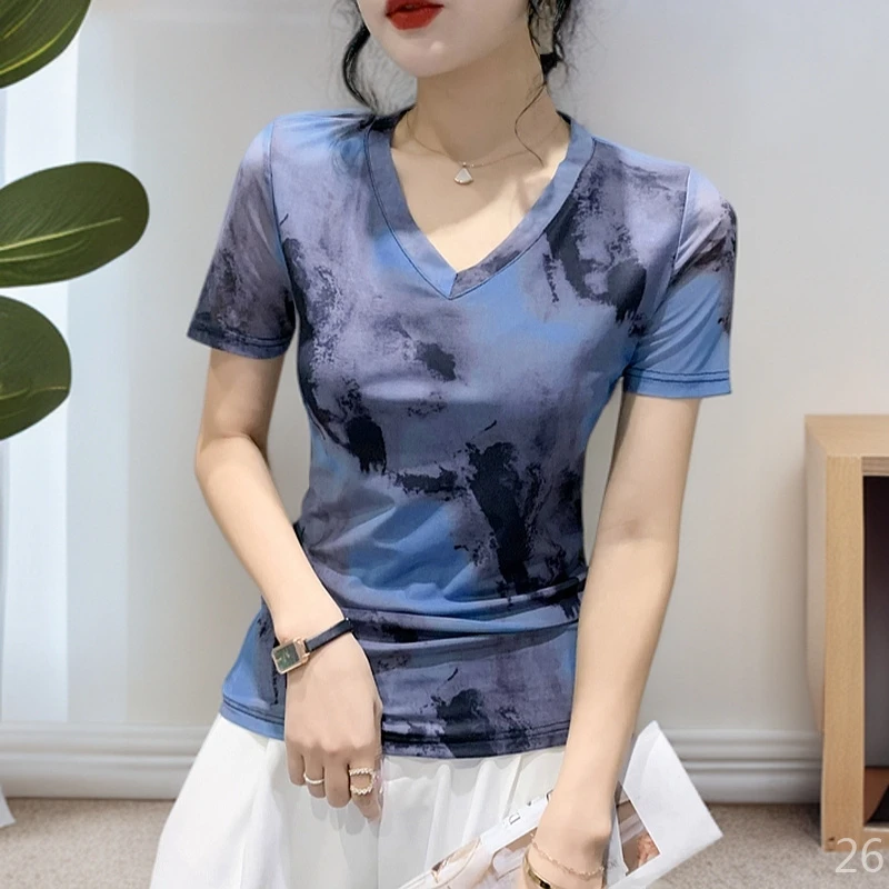 时髦网纱短袖打底衫女款爆款2025新款独特漂亮小衫纱衣半袖上衣潮