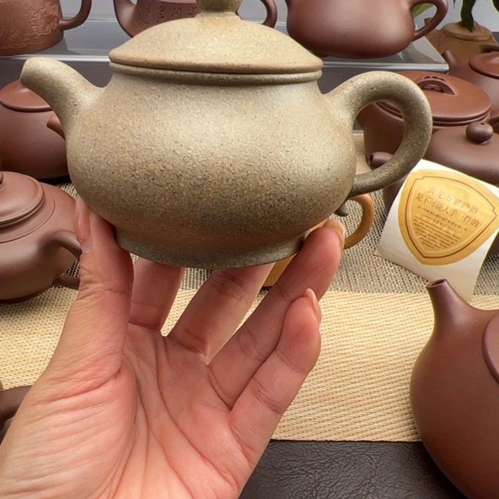 紫砂茶壶青降坡潘壶微瑕