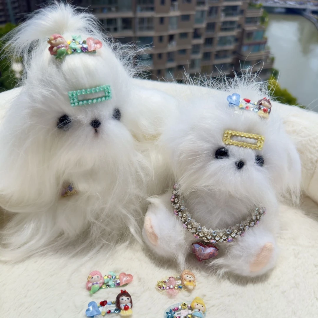 宠物bb夹狗狗发夹泰迪头饰猫咪约克夏比熊博美发卡小蝴蝶结碎通用