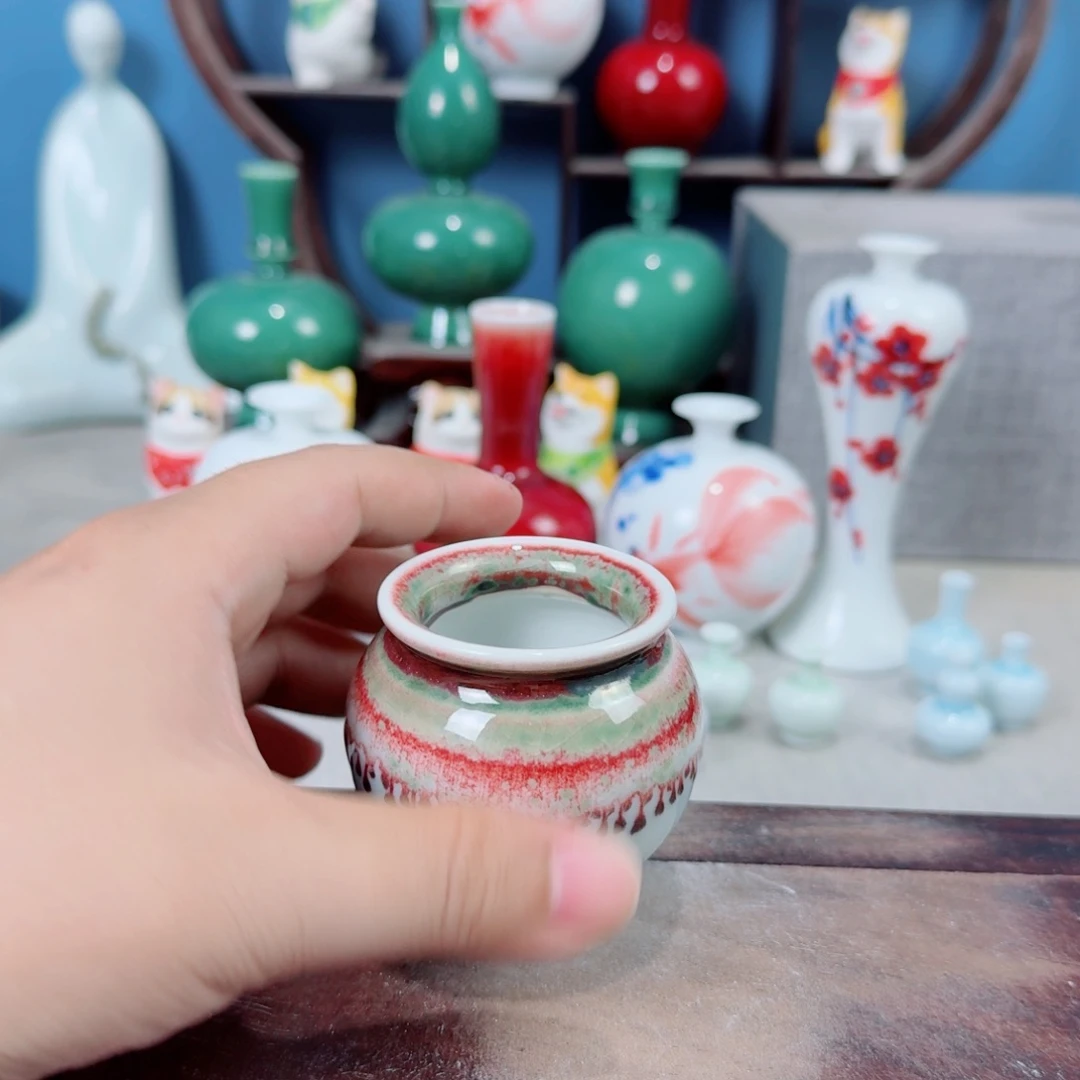 陶瓷手工小花器摆件