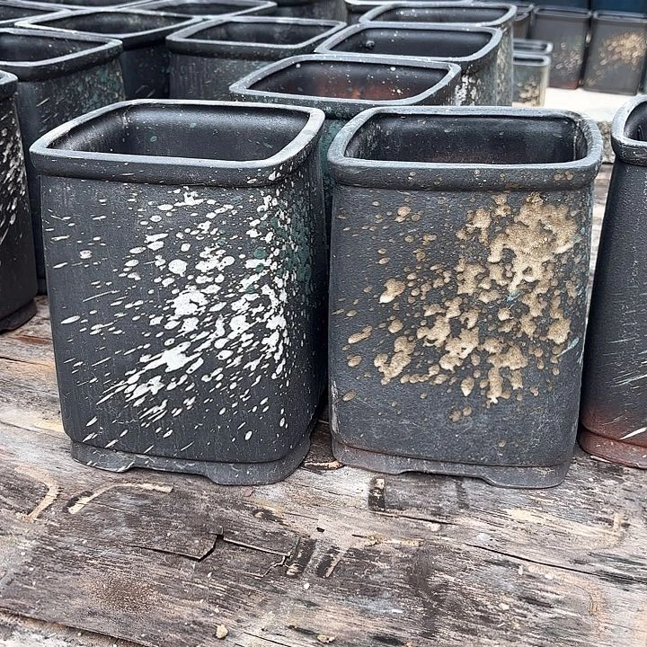 红陶泼墨不挑两个口径15高度20