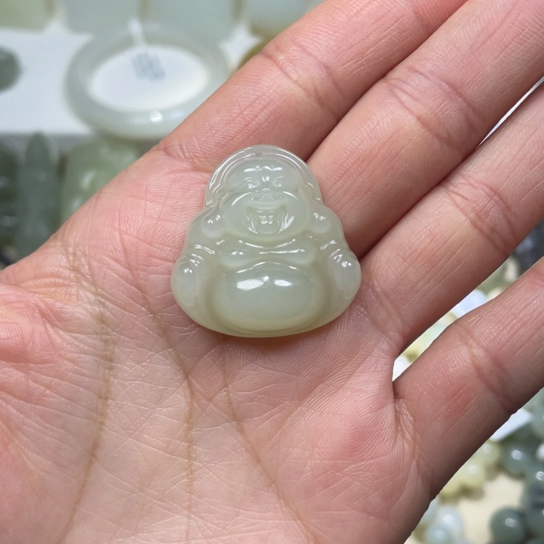 和田玉未镶嵌颈饰30mm