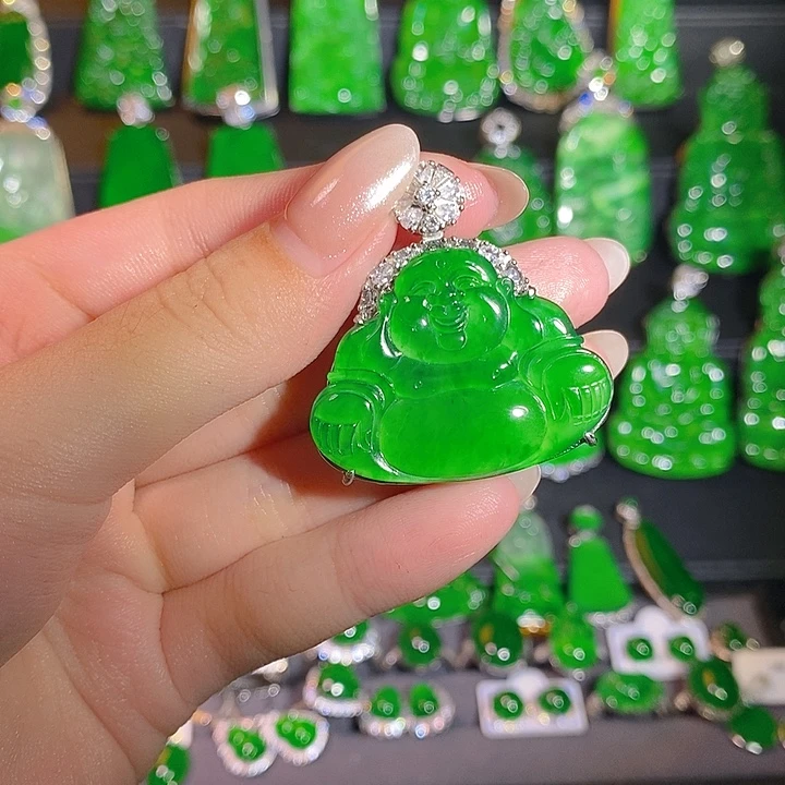 翡翠银S925镶嵌颈饰