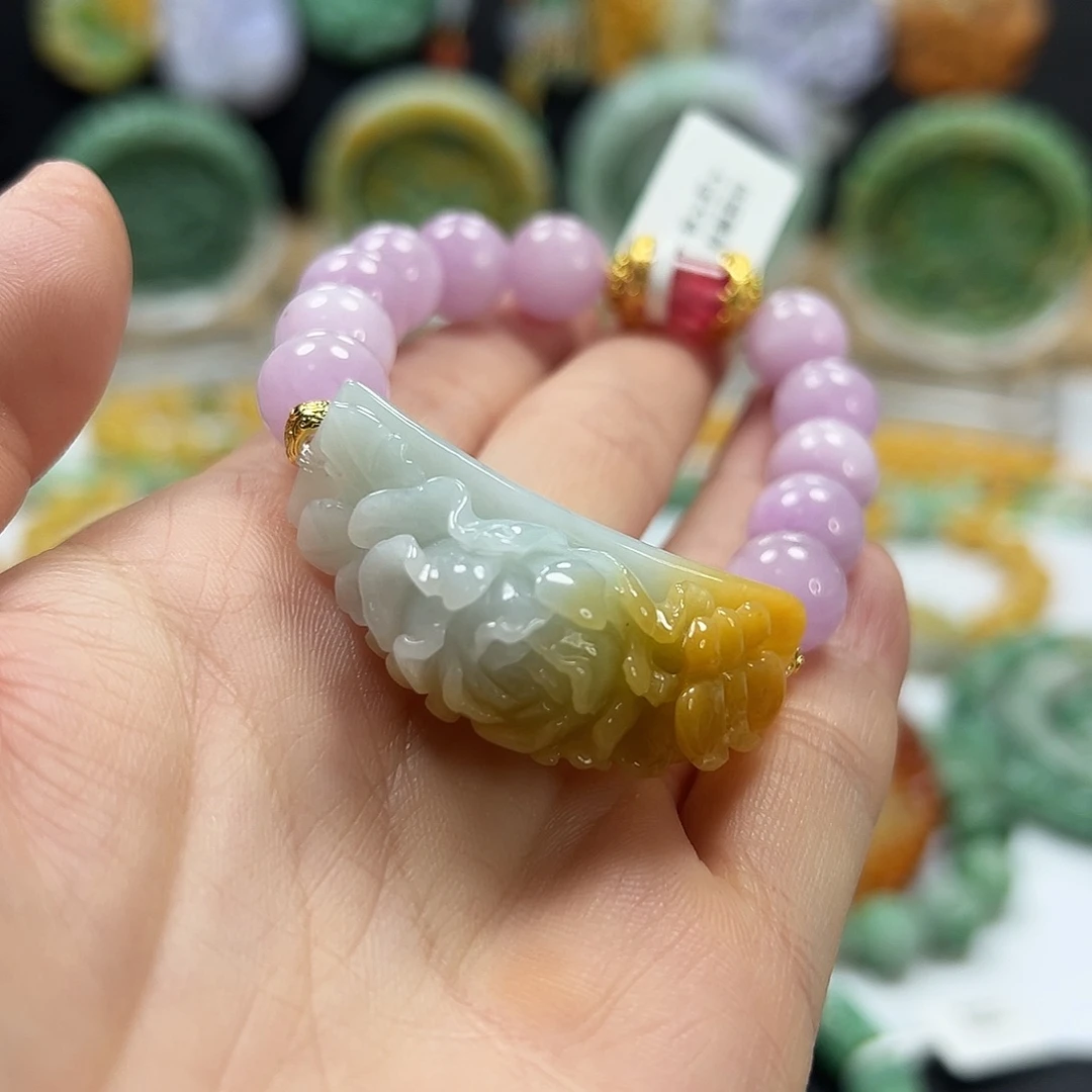 翡翠未镶嵌手链手牌