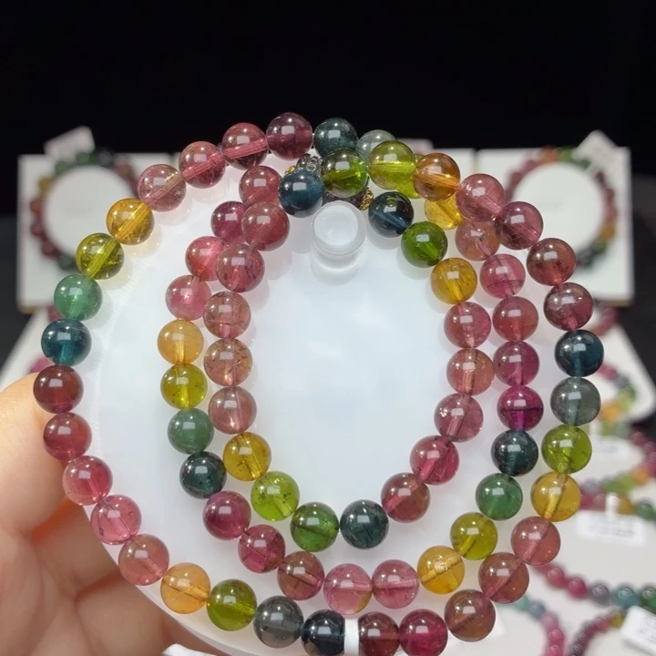 未镶嵌手链碧玺7.2mm±
