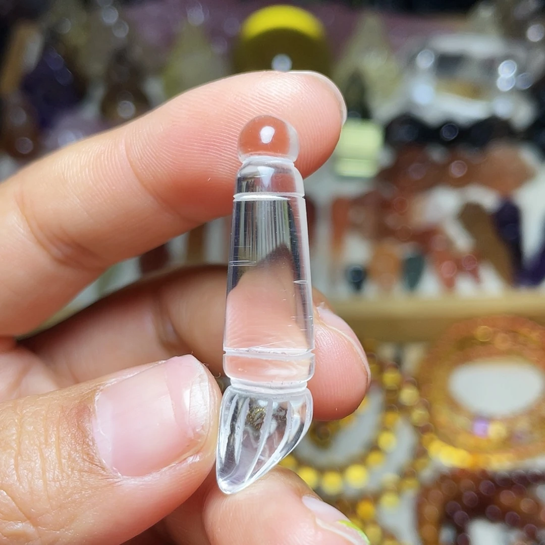 水晶未镶嵌颈饰吊坠