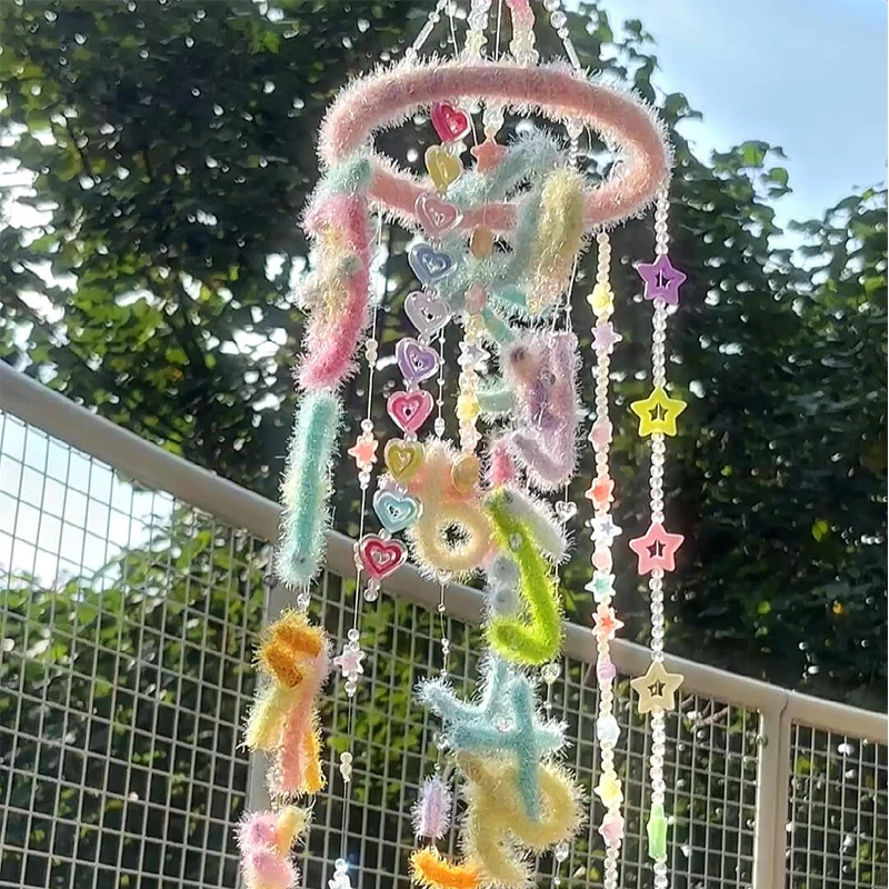 扭扭棒彩虹风铃挂饰手工diy挂件居家装饰品手作礼物送女朋友闺蜜