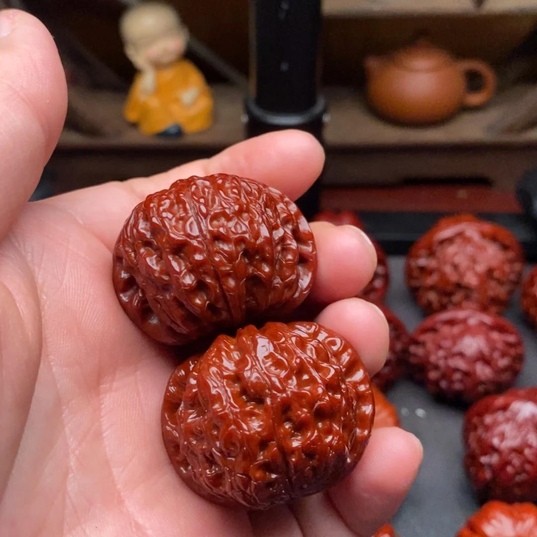 吊坠文玩核桃缪*37血麒麟色差