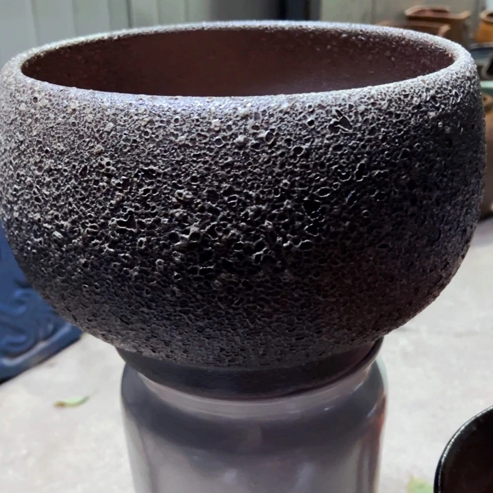 紫砂花盆高约19口约25