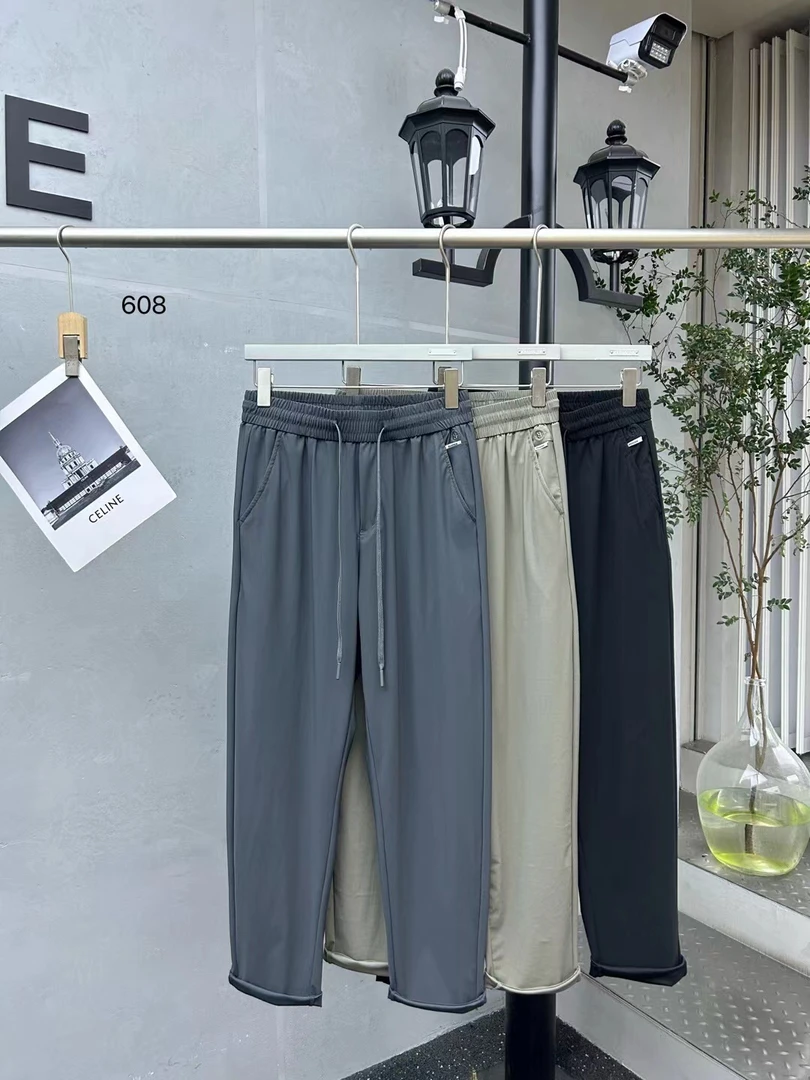 温柔瑶-男装#“凉感”百搭舒适潮流休闲裤#608（裤长103cm）