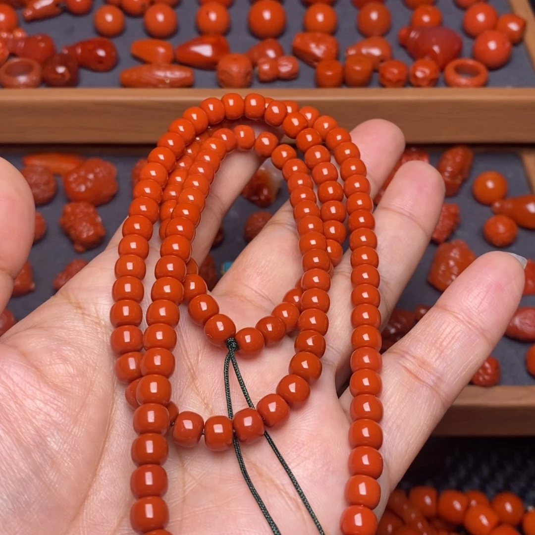 南红玛瑙配饰未镶嵌108串