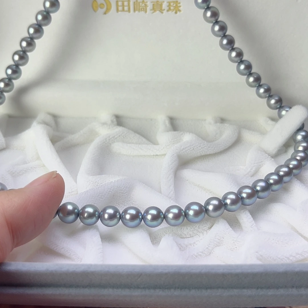 花岗石纯铜锡合金纯铜田 珍珠项链