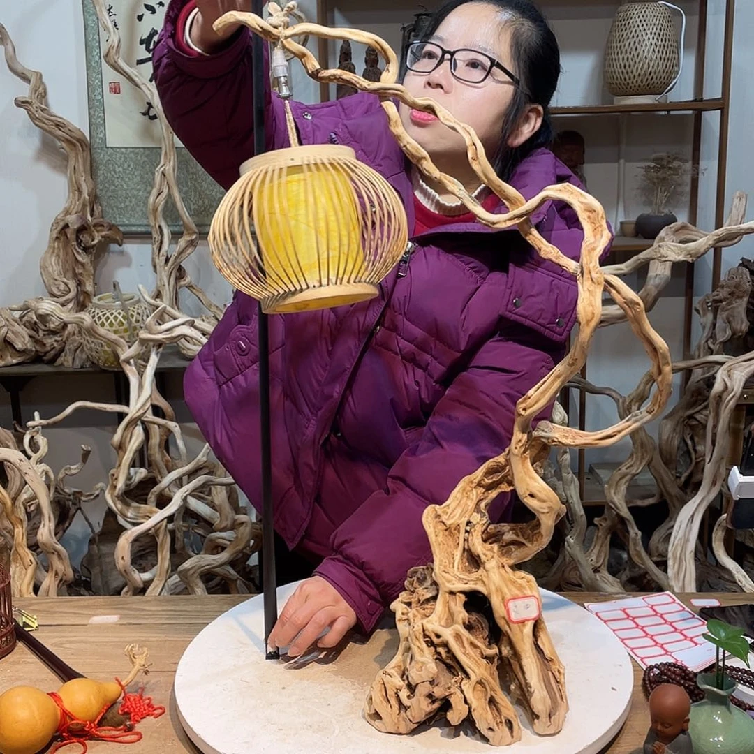 柏木杜鹃根根艺摆件