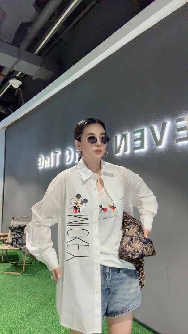 【孙老板】2025夏季新款 71716米奇衬衫
