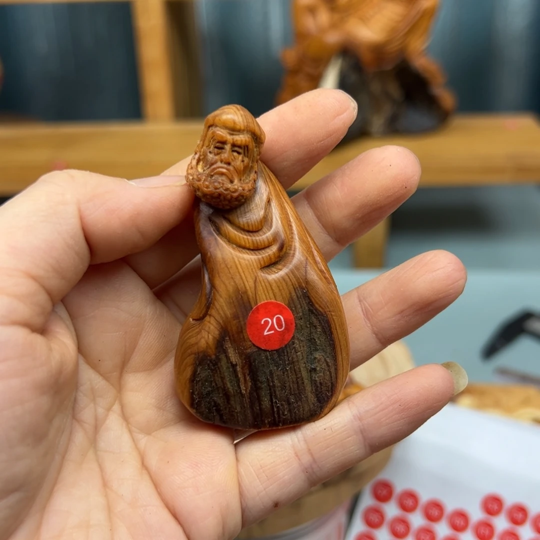 清***月木崖柏木摆件手把件