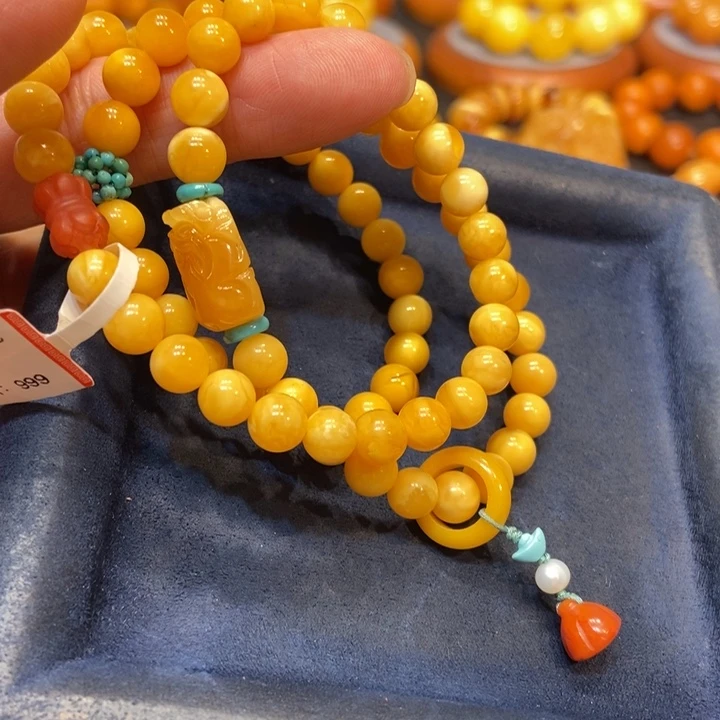 琥珀手链未镶嵌蜜蜡