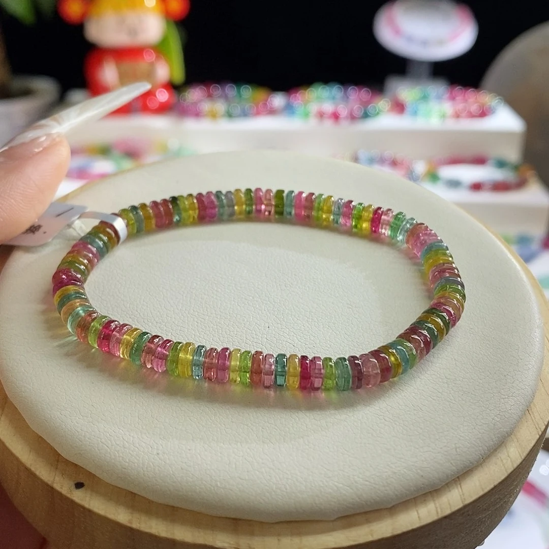 未镶嵌手链碧玺算盘珠