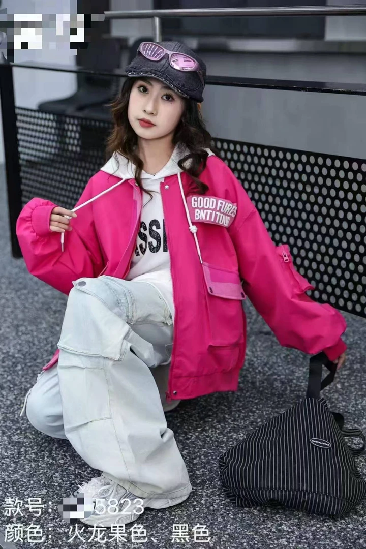 韩版洋气棒球服夹克男女童春秋款早秋外套酷穿搭两件套