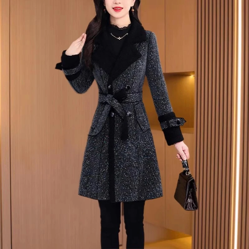 【恋晚】两面穿外套女士2025新款秋冬季高级感爆款洋气加厚毛呢大衣