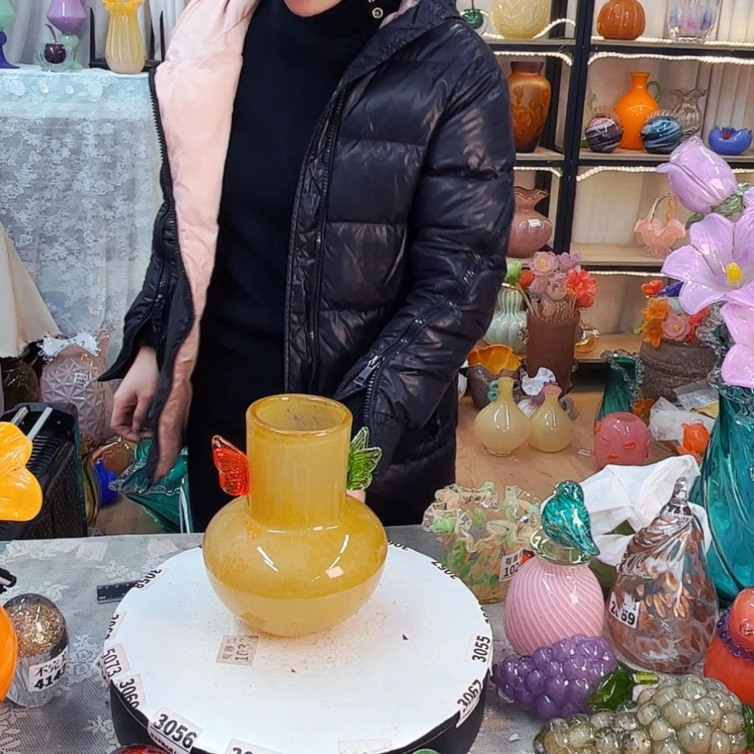 蝴蝶瓶福利家悦琉璃工艺品