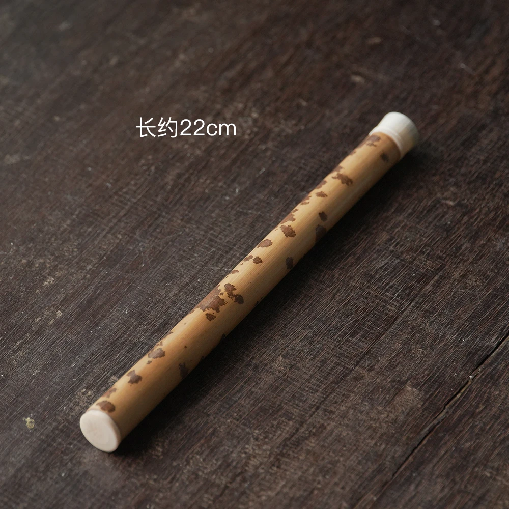 【香筒】特选天然斑竹镶花香筒茶道用具沉香家用喝茶