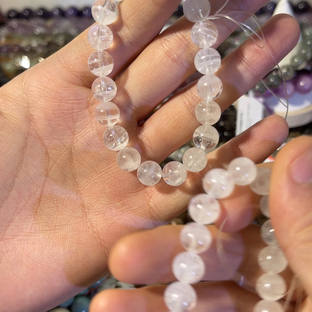 银S925镶嵌水晶手链卡9➕白水晶手链