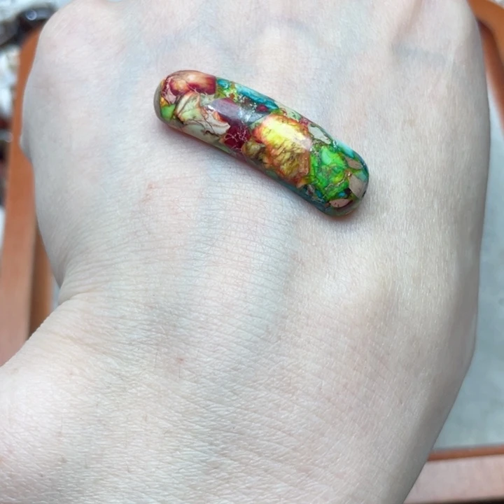 玛瑙/玉髓合金珠宝半成品一个10mm帝王石弯管