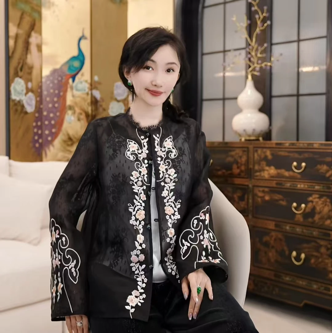 Betty Bairn【花花仙子】高定系列桑蚕丝刺绣外套25B-BW9151