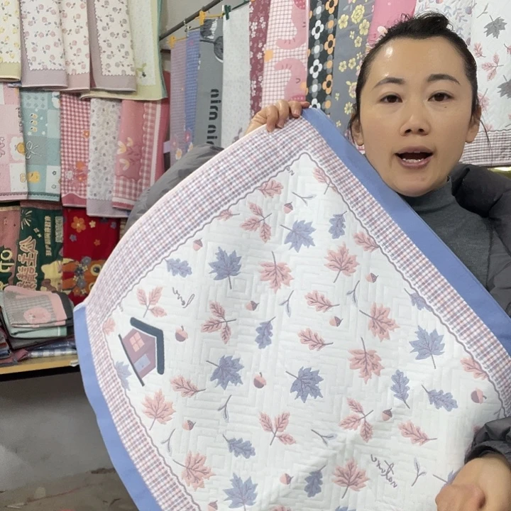 棉特价蓝色小枫叶