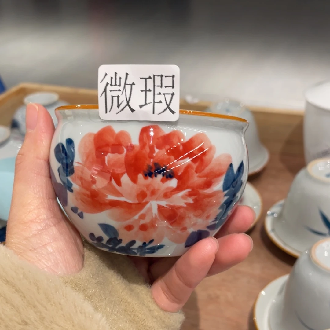 有瑕釉下彩纯手绘