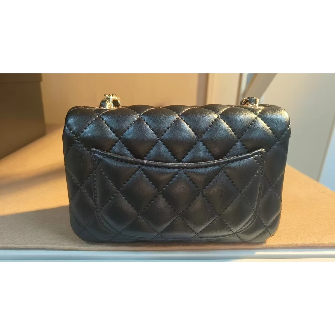 TOLEX2025新款手工时尚手提百搭真皮女包F黑色22cm