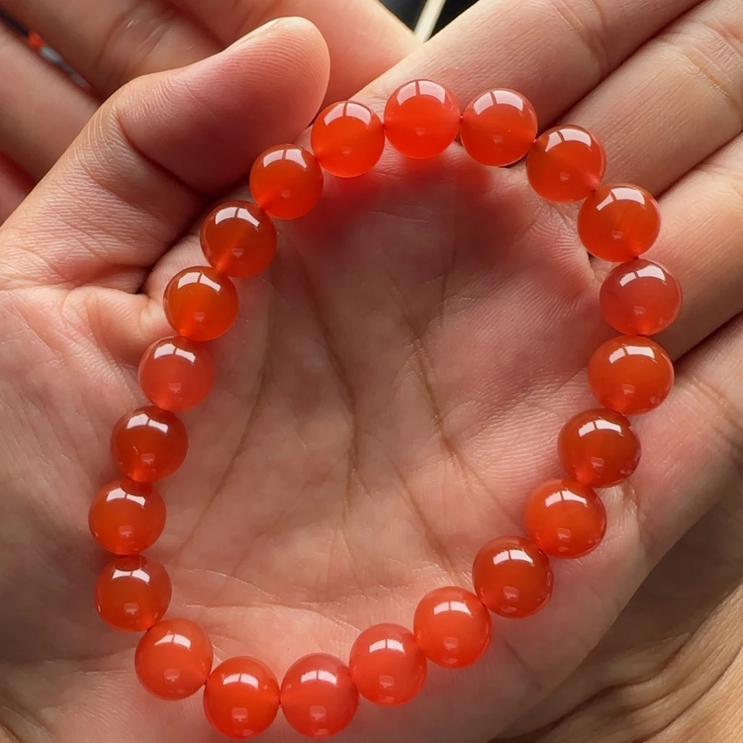 南红玛瑙未镶嵌手串8+