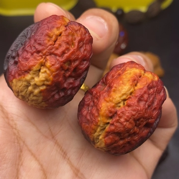 吊坠文玩核桃36尺脑纹金蟾