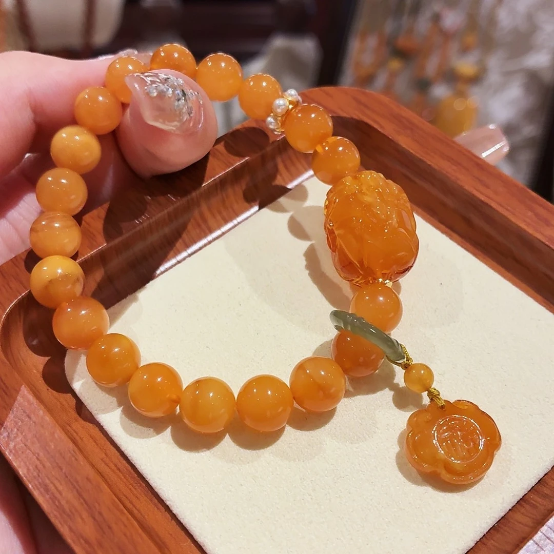 蜜蜡未镶嵌手链手串