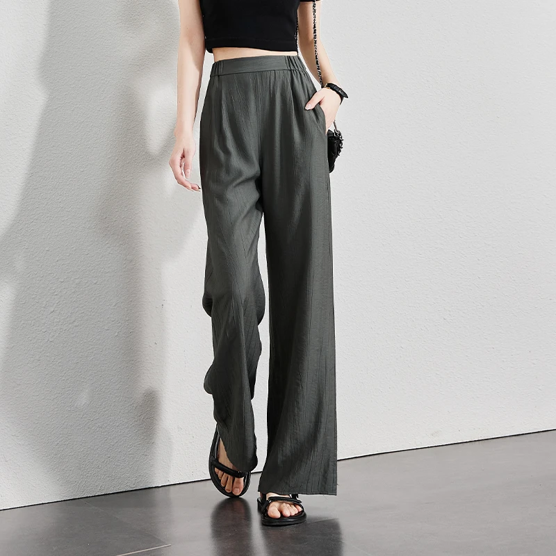 索菲丝尔夏季直筒阔腿裤女休闲长裤时尚百搭高腰显瘦垂顺521121