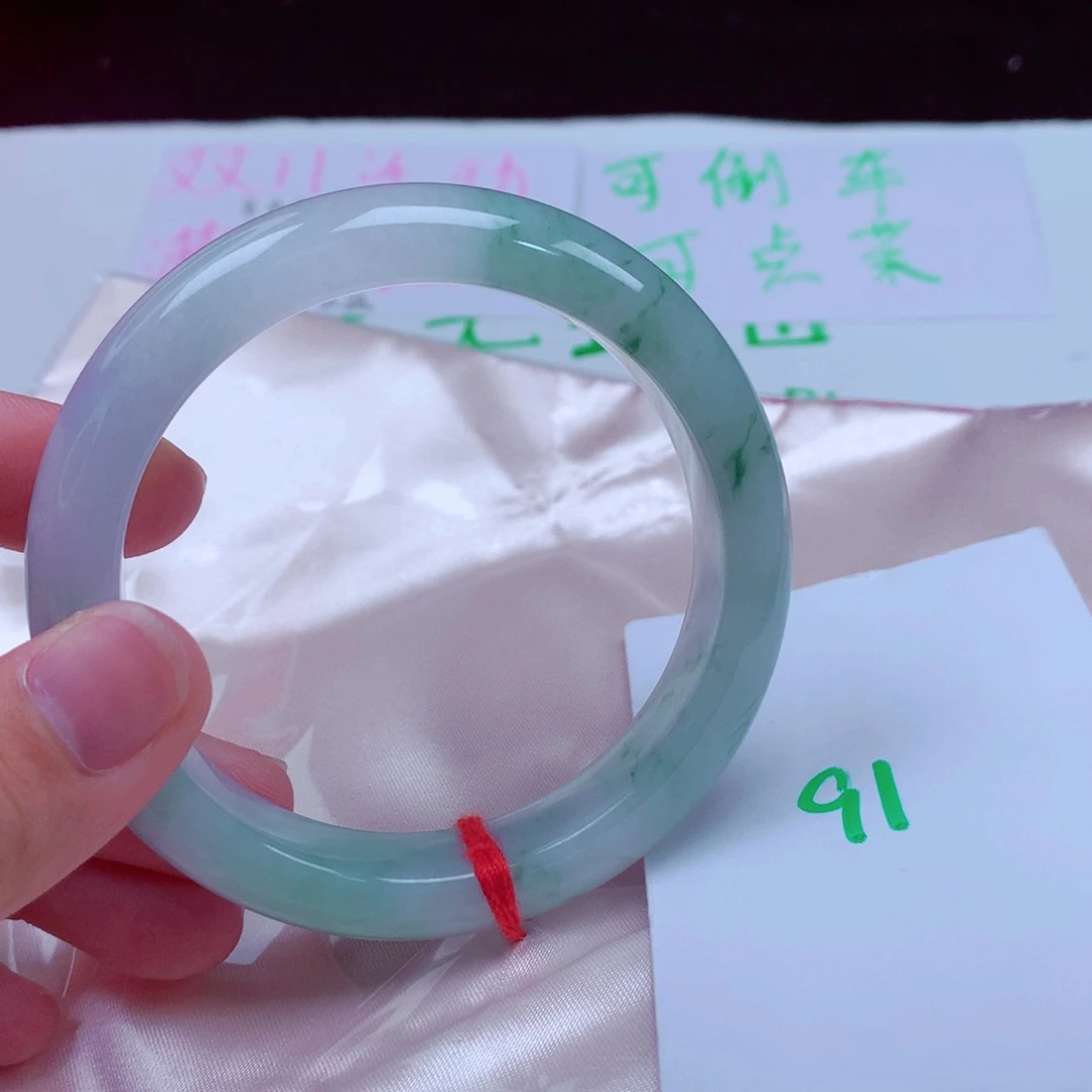 未镶嵌手镯翡翠缅甸天然A货翡翠手镯58.6