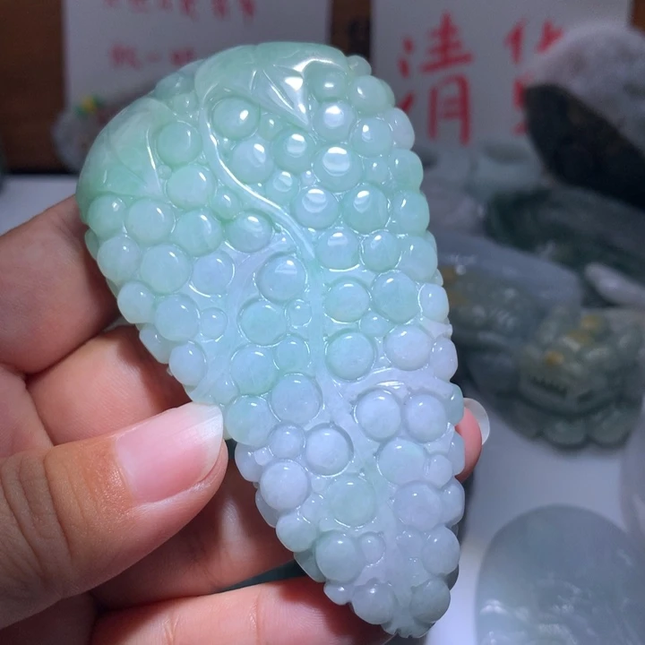 翡翠未镶嵌颈饰保真天然A货翡翠