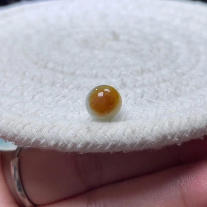 散珠翡翠福利鸭蛋黄圆珠卡9mm