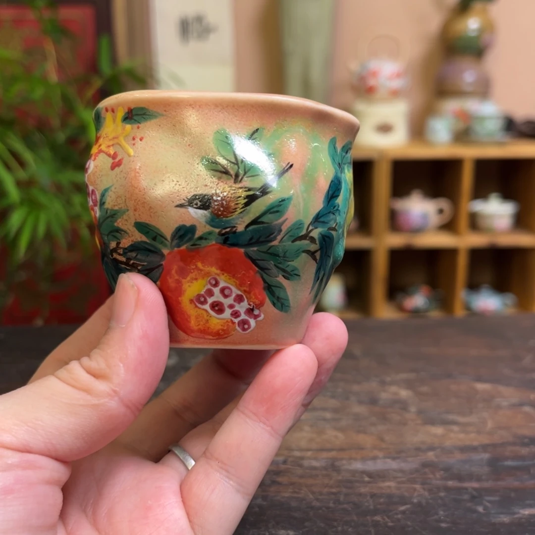 柴烧手工手绘陶瓷