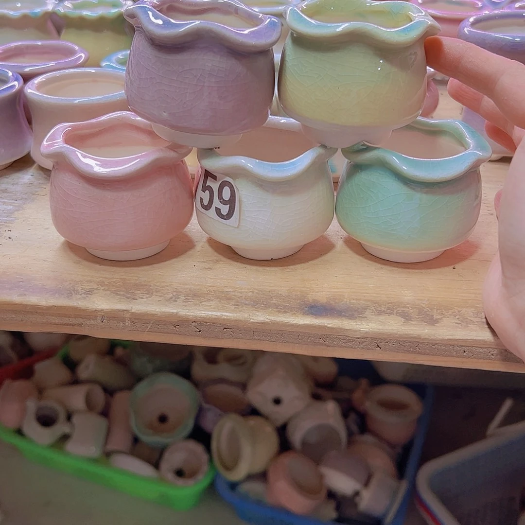 陶瓷花盆当场满12包邮