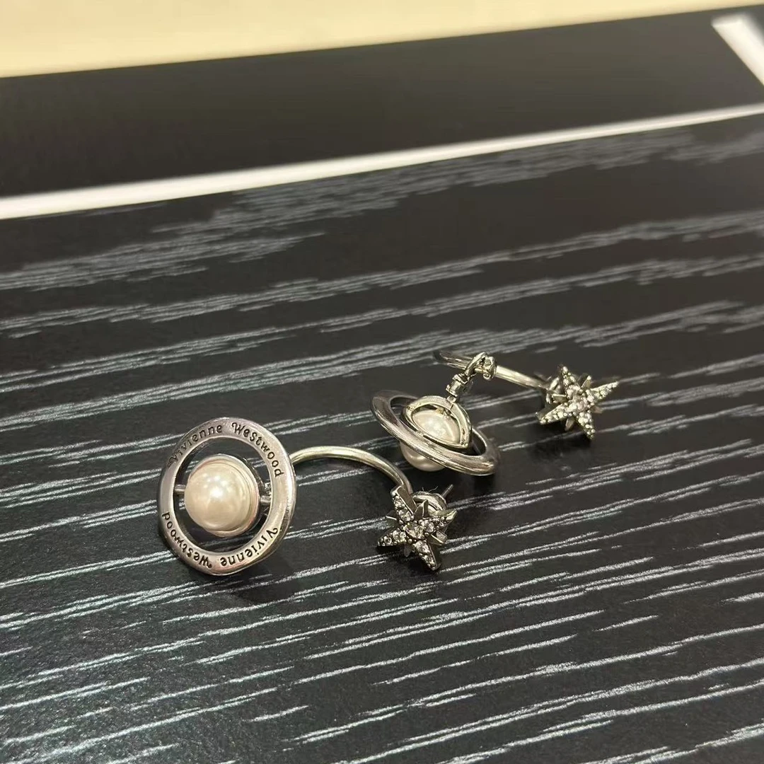 铜合金亚克力耳饰 铜合金耳饰 土星六芒星十字架星球百搭小众设计