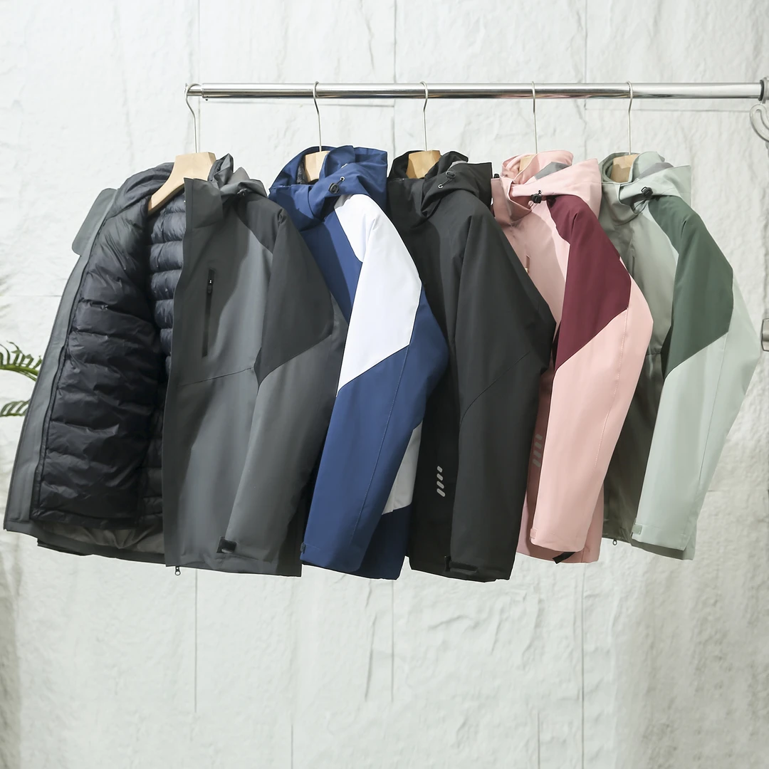 【冲锋衣2188】情侣三合一冲锋衣加绒加厚运动可拆卸内胆连帽外套