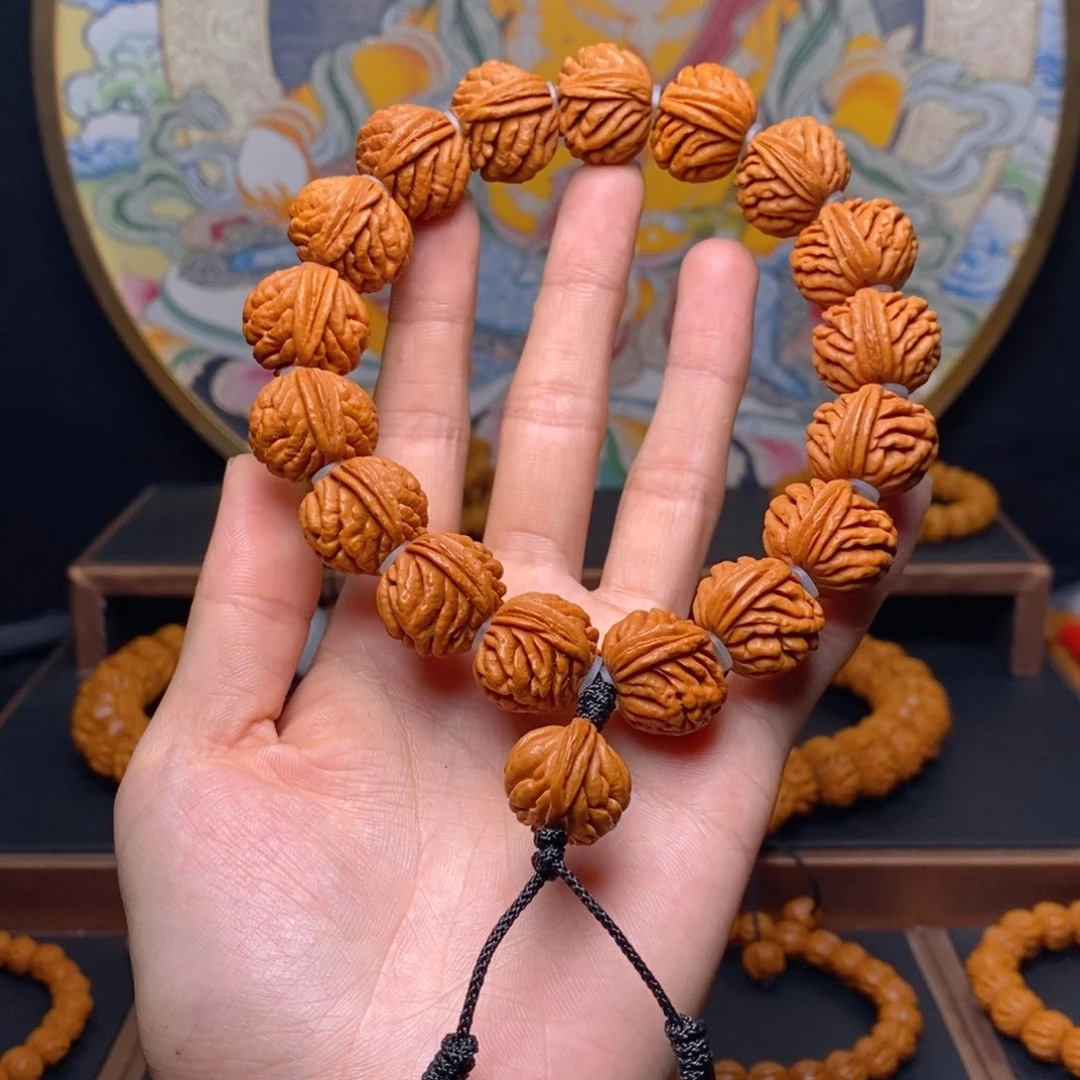 手串桃核龙纹桃核圆刺