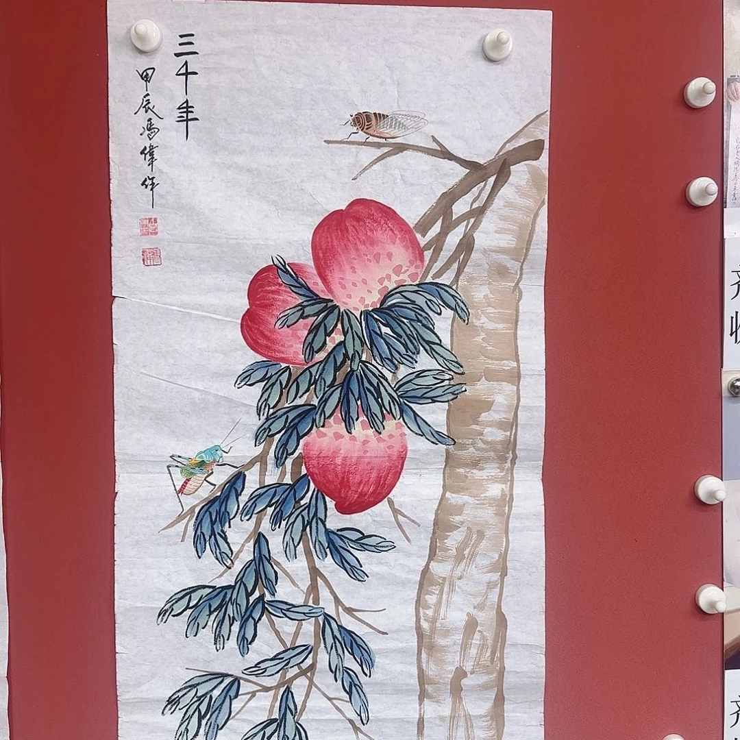 国画冯伟老师手绘作品
