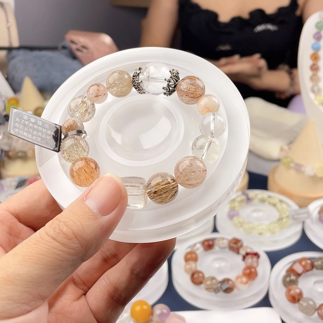 银S925镀金镶嵌手链水晶