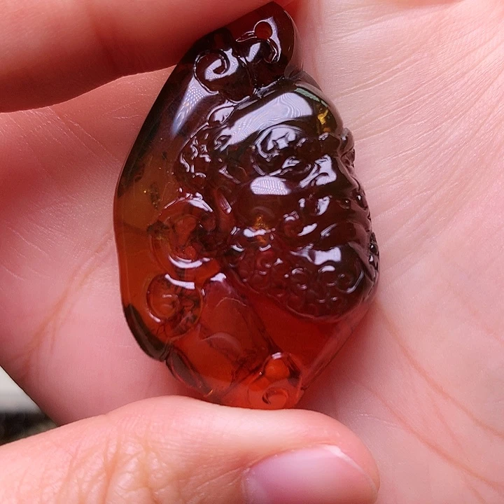 琥珀未镶嵌裸石抚顺琥珀雕刻